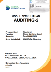 Image of MODUL PERKULIAHAN AUDITING-2
